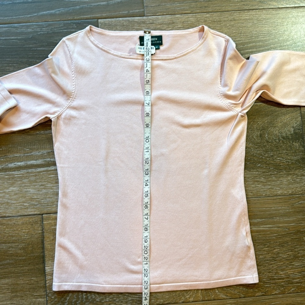 Lauren Ralph Lauren Pale Pink Scoop Neck Sweater - Picture 7 of 12